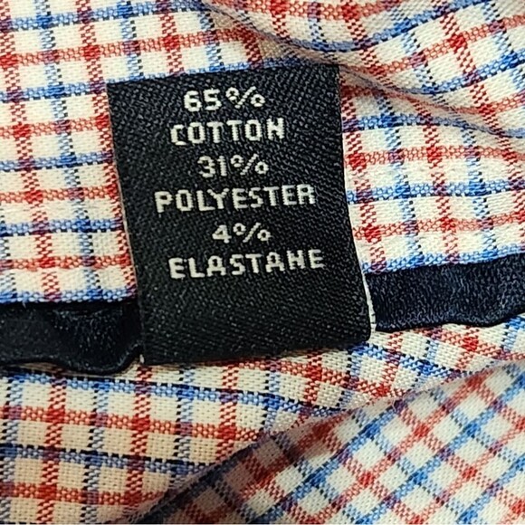 Tommy Hilfiger Red White Blue Check Button Down Shirt Men's Large - Picture 8 of 13